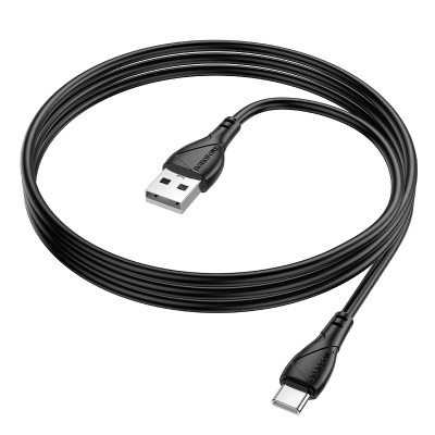 Кабель USB BOROFONE BX121 Energy USB - Type-C, 3A, 1 м, черный