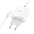 Сетевое зарядное устройство HOCO C105A Stage 1xUSB + 1xUSB-C с Кабелем Type-C - Lightning, 3A, 20W, белый