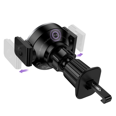 Автомобильный держатель HOCO HW35 Power, магнитный с беспроводной зарядкой, 15W, на воздуховод, черный