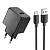 Сетевое зарядное устройство HOCO CS17A Wish 1xUSB с Кабелем USB - Type-C, 2.4A, 22.5W, черный