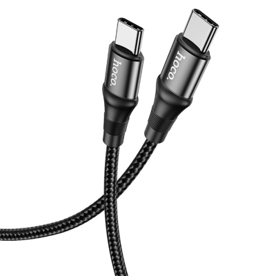 Кабель USB-C HOCO X50 Exquisito Type-C - Type-C, 5A, 1 м, черный