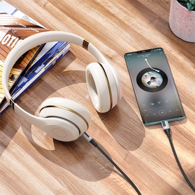 Аудиокабель BOROFONE BL19 Creator AUX Jack 3,5 (m) - Type-C (m), 1 м, черный