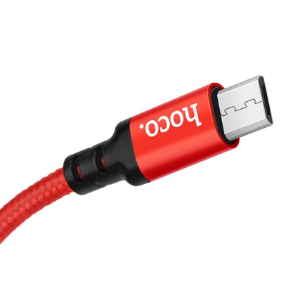 Кабель USB HOCO X14 Times speed USB - MicroUSB, 2А, 2 м, красный+черный