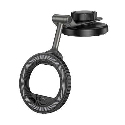 Автомобильный держатель HOCO H77 View, магнитный, на приборную панель, черный+серый металлик