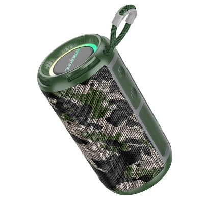 Портативная колонка BOROFONE BR37 Noble, Bluetooth 5.3, камуфляж+зеленый