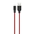 Кабель USB HOCO X21 Plus Silicone USB - Lightning, 2.4А, 2 м, красный+черный