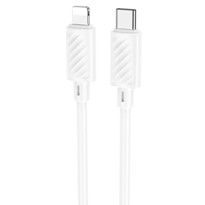 Кабель USB-C HOCO X88 Gratified Type-C - Lightning, 3A, 20W, 1 м, белый
