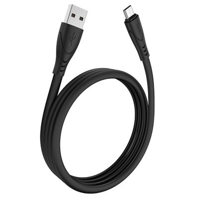 Кабель USB HOCO X42 Soft USB - MicroUSB, 2.4А, 1 м, черный