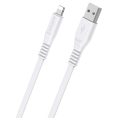 Кабель USB BOROFONE BX23 Wide USB - Lightning, 2.4А, 1 м, белый