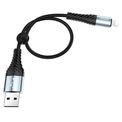 Кабель USB HOCO X38 Cool USB - Lightning, 2.4А, 25 см, черный