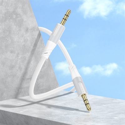 Аудиокабель BOROFONE BL19 Creator AUX Jack 3,5 (m) - Jack 3,5 (m), 1 м, белый