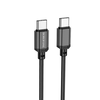 Кабель USB-C BOROFONE BX87 Sharp Type-C - Type-C, 3A, 60W, 2 м, черный