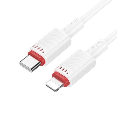 Кабель USB-C BOROFONE BX110 Beneficio Type-C - Lightning, 27W, 1 м, белый