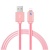 Кабель USB HOCO UPL12 Metal Jelly USB - Lightning, 2.1А, 2 м, розовое золото