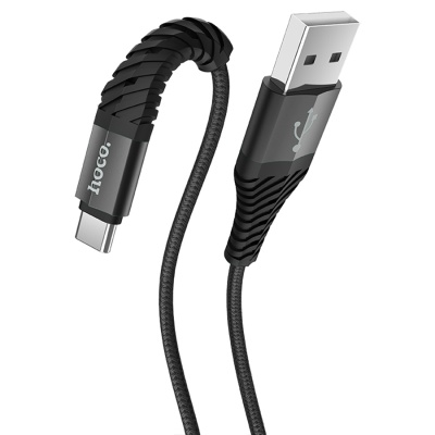 Кабель USB HOCO X38 Cool USB - Type-C, 3A, 1 м, черный