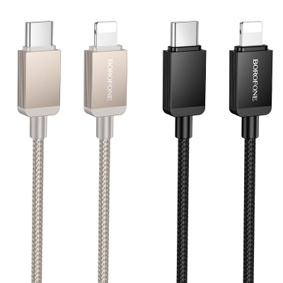 Кабель USB-C BOROFONE BX120 Placer Type-C - Lightning, 27W, 1 м, золотой
