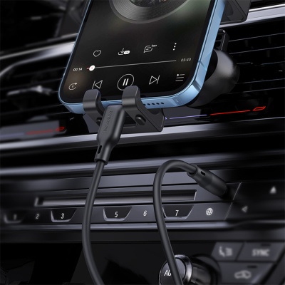 Аудиокабель BOROFONE BL18 AUX Jack 3,5 (m) - Lightning (m), 1 м, черный