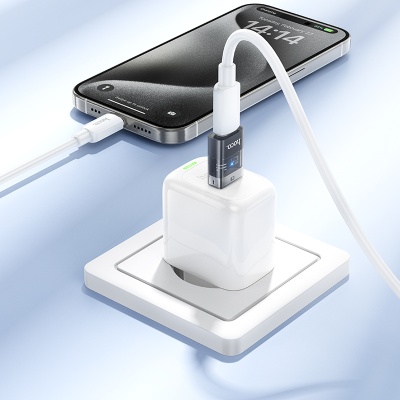 Переходник/Адаптер HOCO UA36C USB (m) - Type-C (f), черный