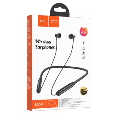 Беспроводные наушники для спорта HOCO ES58 Sound tide, Bluetooth, черный