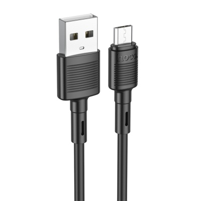 Кабель USB HOCO X83 Victory USB - MicroUSB, 2.4А, 1 м, черный