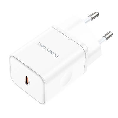 Сетевое зарядное устройство BOROFONE BN6 Field 1xUSB-C, 20W, белый