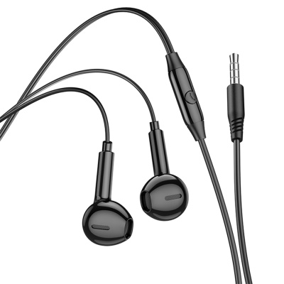 Проводные наушники BOROFONE BM71 Light song, Jack 3.5mm, 1.2 м, черный
