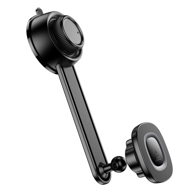 Автомобильный держатель HOCO HW31 Crown, магнитный с беспроводной зарядкой, 15W, на приборную панель, черный+серый