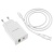 Сетевое зарядное устройство BOROFONE BA56A Lavida 1xUSB + 1xUSB-C с Кабелем Type-C - Lightning, 3.0A, 18W, белый