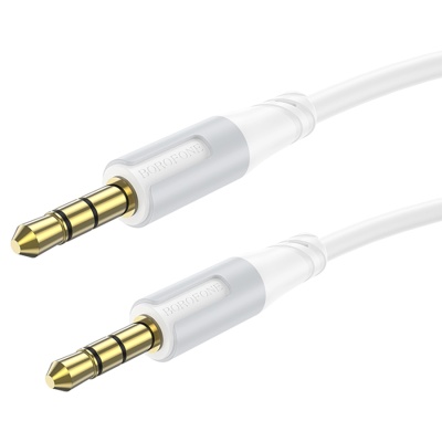 Аудиокабель BOROFONE BL19 Creator AUX Jack 3,5 (m) - Jack 3,5 (m), 1 м, белый