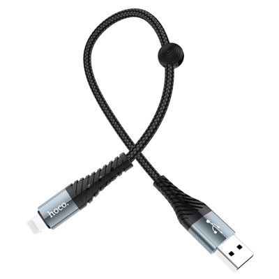 Кабель USB HOCO X38 Cool USB - Lightning, 2.4А, 25 см, черный