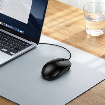 Мышь проводная HOCO GM50 League, USB, черный