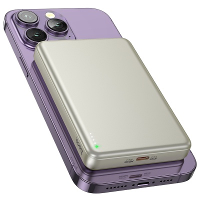 Портативный аккумулятор HOCO Q26A Joy, с беспроводной зарядкой, 20W, 10000 мА⋅ч, золотой