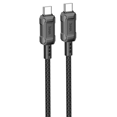 Кабель USB-C HOCO X94 Leader Type-C - Type-C, 3A, 60W, 1 м, черный