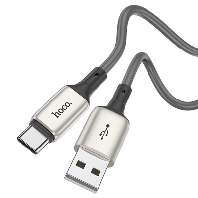 Кабель USB HOCO X66 Howdy USB - Type-C, 3A, 1 м, серый