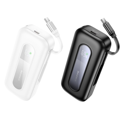 Портативный аккумулятор BOROFONE BJ74 Hermoso, встроенный кабель Type-C, 20W, 10000 мА⋅ч, белый