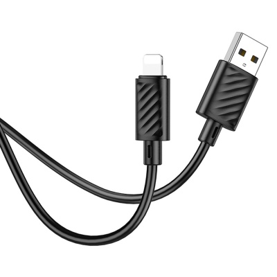 Кабель USB HOCO X88 Gratified USB - Lightning, 2.4А, 1 м, черный