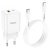 Сетевое зарядное устройство HOCO N28 Founder 1xUSB + 1xUSB-C с Кабелем Type-C - Type-C, 20W, белый