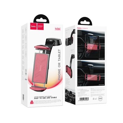 Автомобильный держатель HOCO H68 Gamble , зажимной, на приборную панель, черный+красный