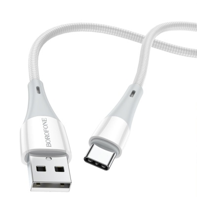 Кабель USB BOROFONE BX60 Superior USB - Type-C, 3A, 1 м, белый