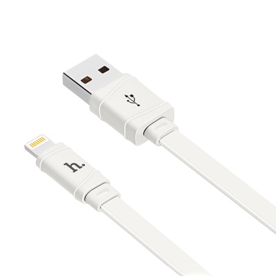 Кабель USB HOCO X5 Bambo USB - Lightning, 2.4А, 1 м, белый