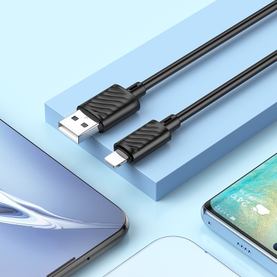 Кабель USB HOCO X88 Gratified USB - Lightning, 2.4А, 2 м, черный