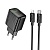 Сетевое зарядное устройство HOCO CS25A Rico 1xUSB + 1xUSB-C с Кабелем Type-C - Lightning, 3A, 20W, черный