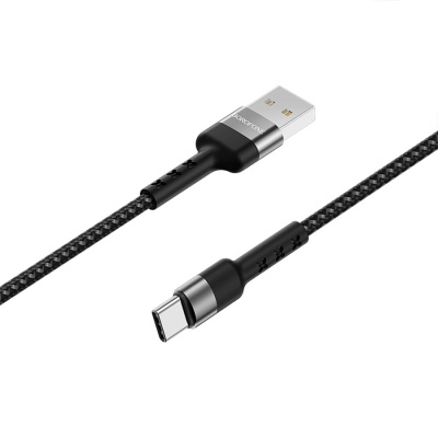 Кабель USB BOROFONE BX34 Advantage USB - Type-C, 3A, 1 м, черный