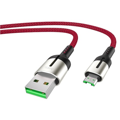 Кабель USB HOCO U68 Micro USB - MicroUSB, 4A, 1.2 м, красный