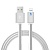 Кабель USB HOCO UPL12 Metal Jelly USB - Lightning, 2.1А, 2 м, серебристый