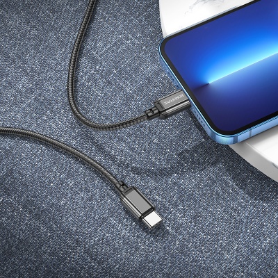 Кабель USB-C BOROFONE BX87 Sharp Type-C - Lightning, 20W, 2 м, черный