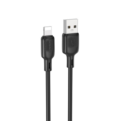 Кабель USB BOROFONE BX113 Lenny USB - Lightning, 2.4А, 3 м, черный