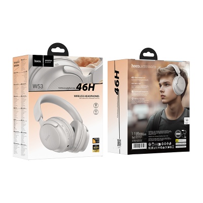 Беспроводные наушники накладные HOCO W53 Tone, Bluetooth, серый