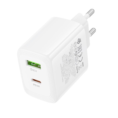 Сетевое зарядное устройство BOROFONE BN30 Cargador 1xUSB + 1xUSB-C, 45W, белый