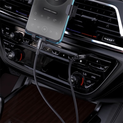 Аудиокабель HOCO UPA19 AUX Jack 3,5 (m) - Type-C (m), 1 м, черный